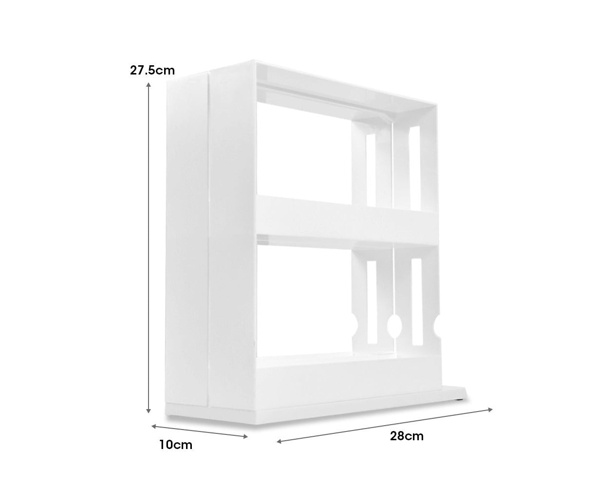 Rack Storage Slide Cabinet Organiser Pantry Kitchen Shelf Spice Jars Can Holder