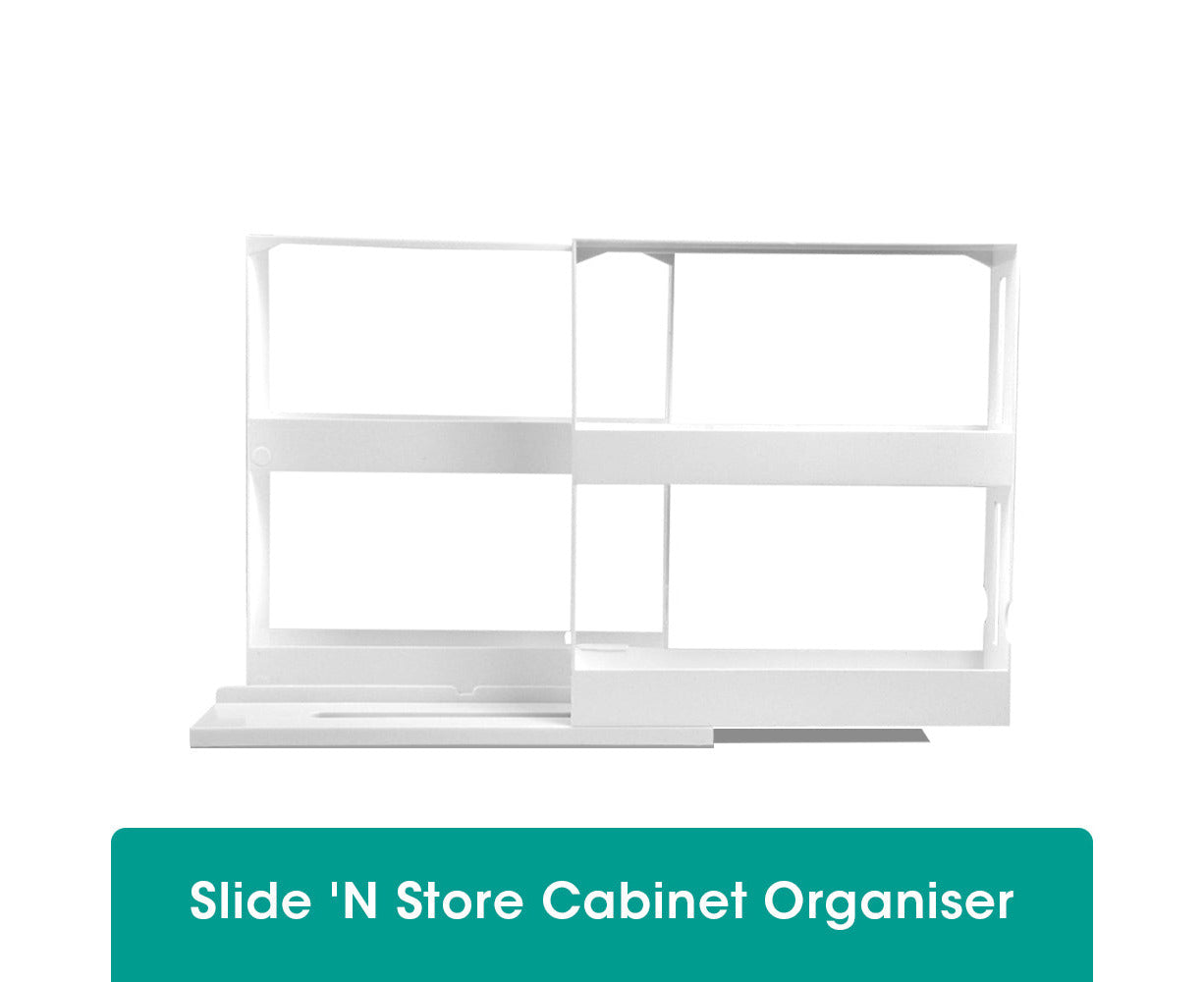 Rack Storage Slide Cabinet Organiser Pantry Kitchen Shelf Spice Jars Can Holder