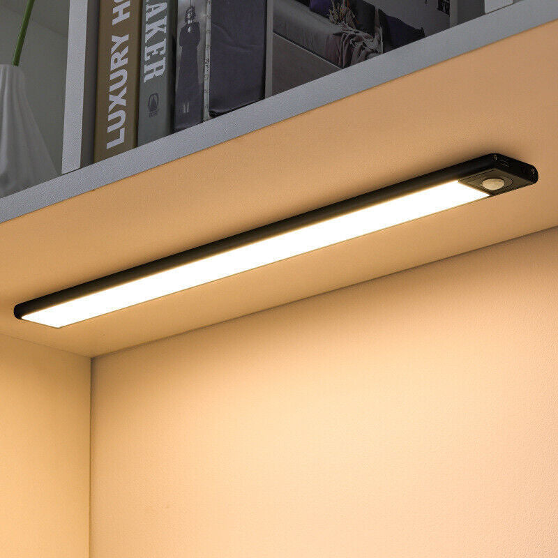 LED Motion Sensor under Closet Light Rechargeable Magnetic Cabinet Dimmable Lamp